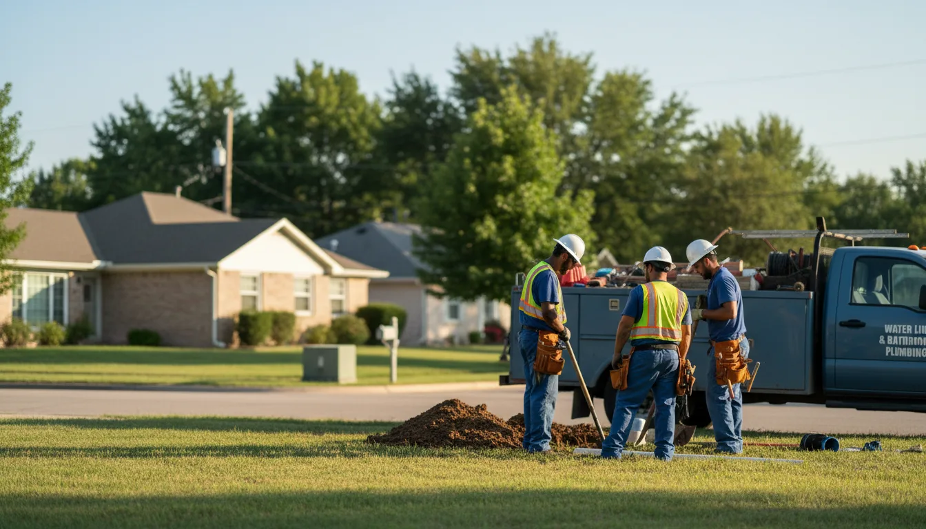 Residential water line and bathroom plumbing service in Louisa, KY